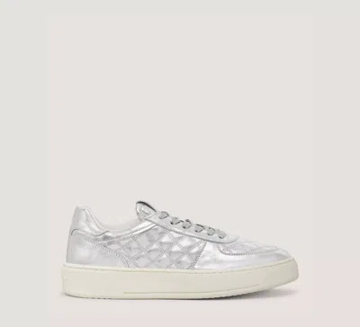 Stuart Weitzman Sw Courtside Sleek Sneakers In Silver