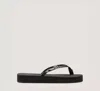 Stuart Weitzman Sw Crystal Thong Flatform Sandal The Sw Outlet In Black