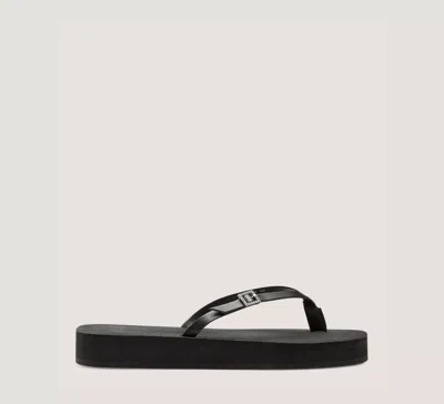 Stuart Weitzman Sw Crystal Thong Flatform Sandal The Sw Outlet In Black