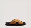 Stuart Weitzman Sw Flex Crisscross Sport Slide In Camel