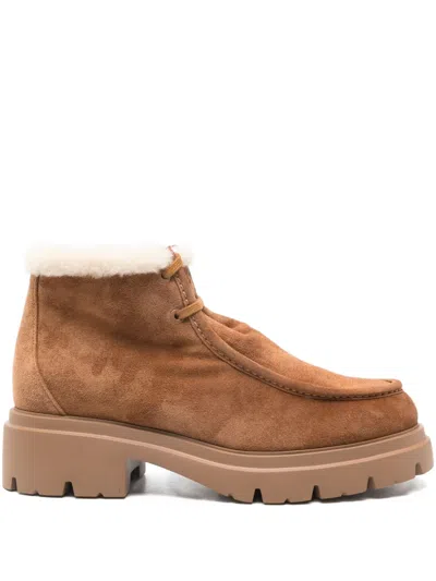 STUART WEITZMAN HUDSON SHEARLING CHUKKA BOOTS
