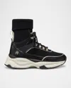 Stuart Weitzman High Top Sneaker In Black/butter/black/black