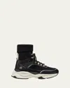 Stuart Weitzman High Top Sneaker In Black/butter/black/black