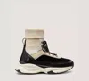 Stuart Weitzman Sw Hiker High-top Trainer Sneakers In Black & Glaze