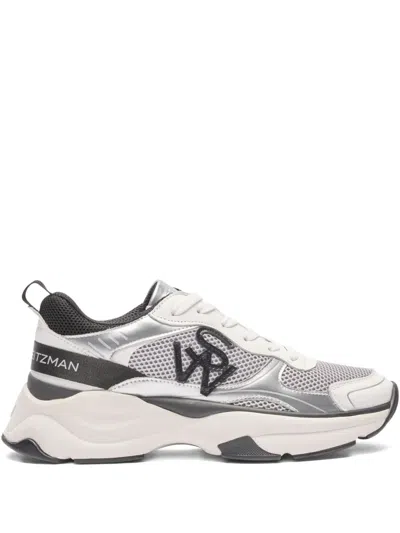 Stuart Weitzman Sw Logo-detail Sneakers In White