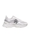 Stuart Weitzman Leather And Mesh Sneakers In White