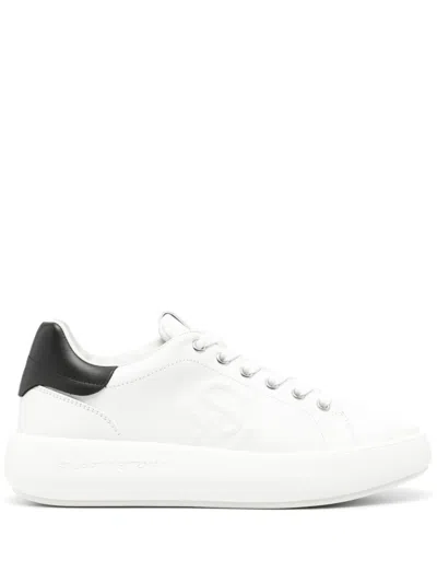 Stuart Weitzman Sw Pro Leather Sneakers In White