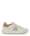 Stuart Weitzman Lace-up Round-head Low-cut Casual Shoes In White