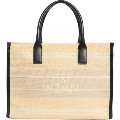Stuart Weitzman Sw Raffia Tote In Brown