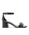 Stuart Weitzman Sw Signature 70mm Leather Sandal In Black