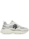 Stuart Weitzman Logo-patch Mesh Chunky Sneakers In Grey