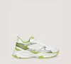 Stuart Weitzman Sw Trainer In White & Light Green