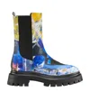 Stuart Weitzman X Kidsuper 50mm Bedford Artwork Lug-sole Chelsea Boots