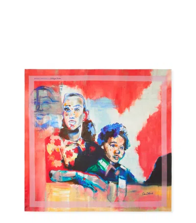 Stuart Weitzman , Sw X Kidsuper Silk Scarf, Old Items, Coral, Silk