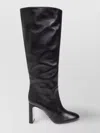 Stuart Weitzman Babette Tubo 85 Leather Knee-high Boots In Black