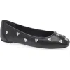 Stuart Weitzman Tammy Crystal Embellished Ballet Flat In Black