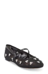Stuart Weitzman Tammy Crystal Mary Jane Ballet Flat
