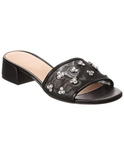 STUART WEITZMAN STUART WEITZMAN TAMMY XTAL BLOCK MESH & LEATHER SANDAL