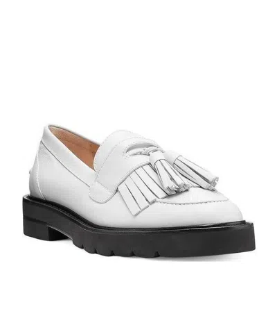 Stuart Weitzman Tassel Design Slippers In White