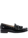 Stuart Weitzman Tassel Stud Loafers In Black