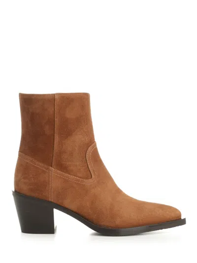 Stuart Weitzman Tate Ankle Boots In Brown