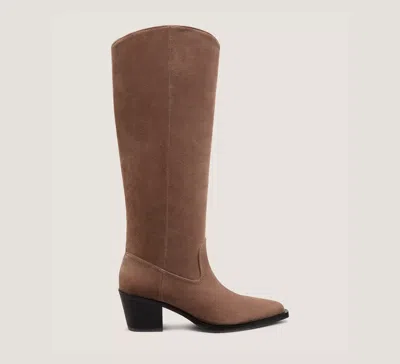 Stuart Weitzman Tate Boot Knee-high In Taupe & Black