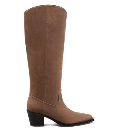 Stuart Weitzman 64mm Tate Boots In Brown