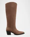 Stuart Weitzman Tate Boot Knee-high In Taupe/black