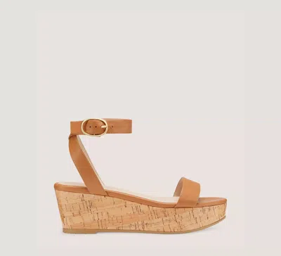 Stuart Weitzman Avenue 65 Flatform Wedge Sandal The Sw Outlet In Almond