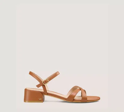 Stuart Weitzman The Dani 35 Block Sandal In Nougat