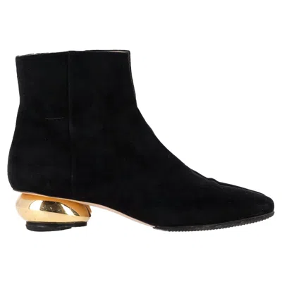 Stuart Weitzman The Freja Booties In Black Suede