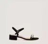 Stuart Weitzman The Goldie 35 Block Sandal In Black
