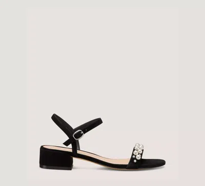 Stuart Weitzman The Goldie 35 Block Sandal In Black
