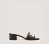 Stuart Weitzman The Goldie 50 Block Slide In Black