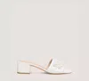 Stuart Weitzman The Goldie 50 Block Slide In White