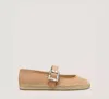 Stuart Weitzman The June Espadrille Flat In Golden Beige