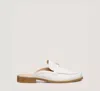 Stuart Weitzman The Liana Logo Mule In White