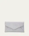 Stuart Weitzman The Loveletter Mini Metallic Clutch Bag In Silver