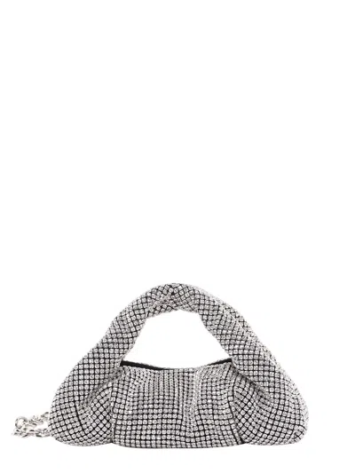 Stuart Weitzman The Mda Shine Handbag In Silver