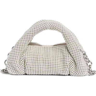 Stuart Weitzman The Moda Faux Pearl Mini Tote In Brown