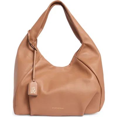 Stuart Weitzman The Moda Hobo Bag In Brown