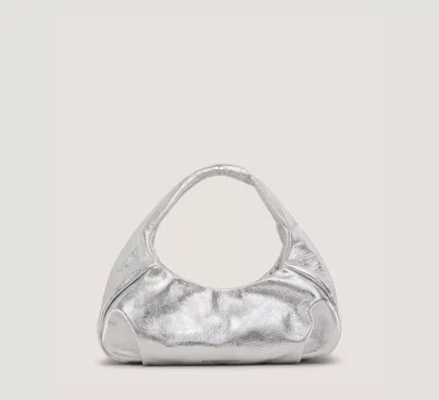Stuart Weitzman The Moda Mini Hobo Bag Handbags In Silver