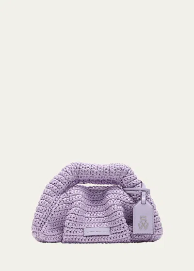 Stuart Weitzman The Moda Mini Raffia Top-handle Bag In Purple Moon Tonal