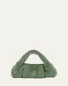 Stuart Weitzman The Moda Shine Mini Tote Handbags In Peridot