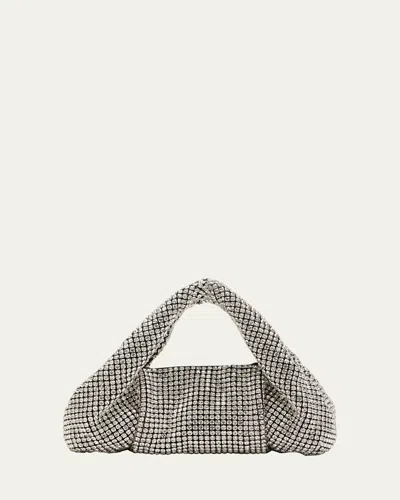 Stuart Weitzman The Moda Mini Shine Crystal Top-handle Bag In Clear
