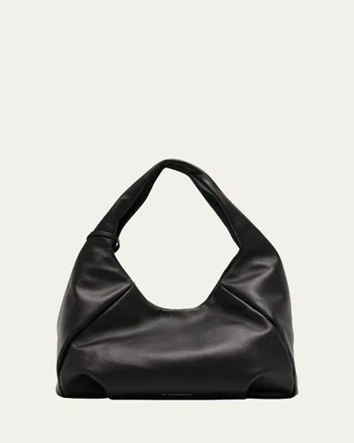 Stuart Weitzman The Moda Napa Leather Hobo Bag In Black