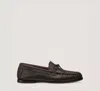 Stuart Weitzman The Montauk Tie Moc In Dark Brown
