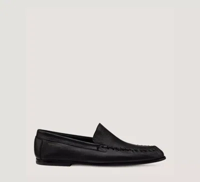 Stuart Weitzman The Montauk Venetian Moc In Black
