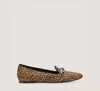Stuart Weitzman Sw Bow Loafer In Cheetah