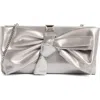 Stuart Weitzman The Vip Loveknot Clutch In Silver
